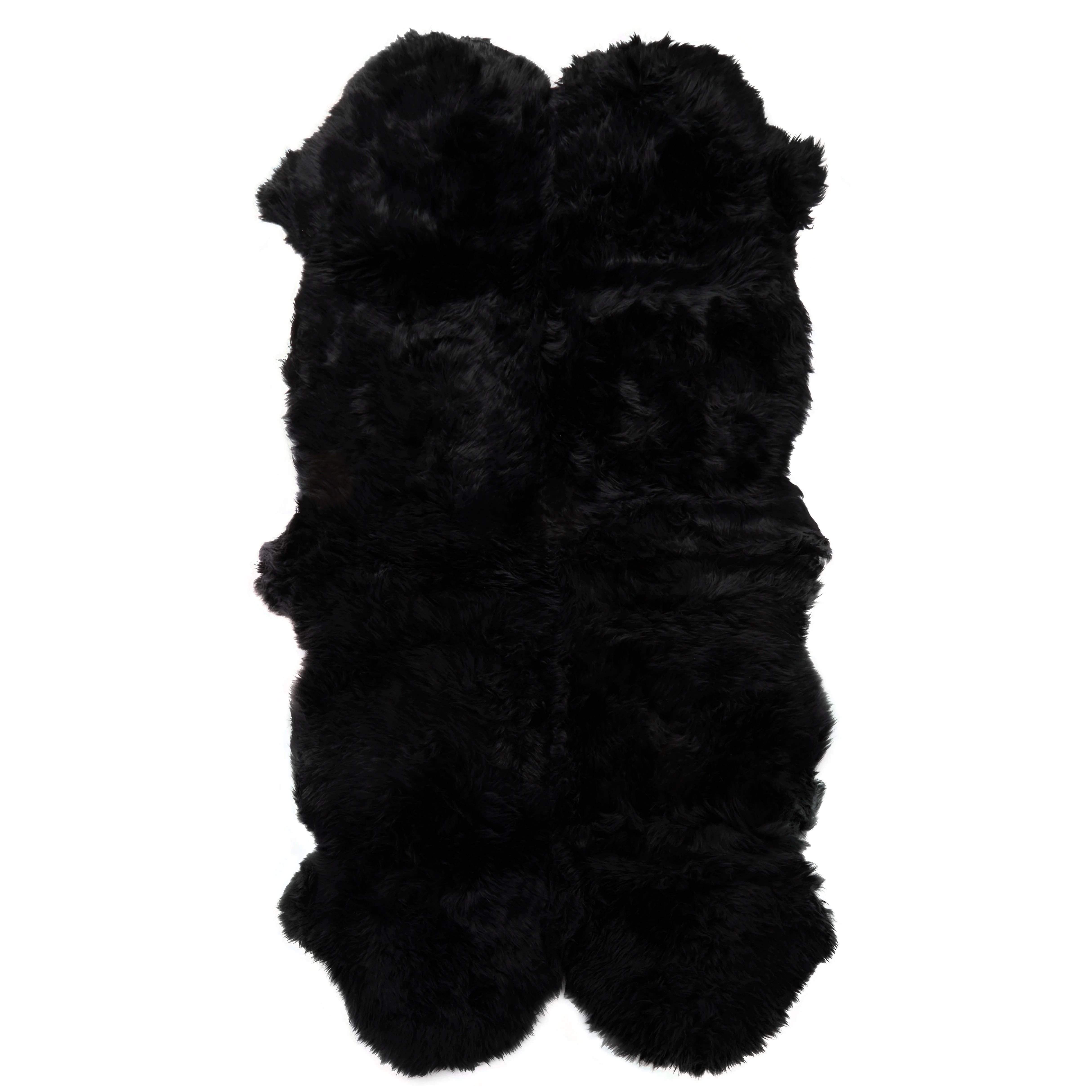 Quad Black Sheepskin Rug